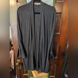 Loft cardigan sweater with bell sleeve detail. 3/4 length sleeve.